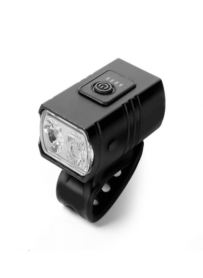 JANCOM Cycle Front Light Rechargeable LED Cycle Lights for Night Riding Bicycle Headlight with Power Indicator for Mountain Road Cycling Bicycle Headlight Outdoor Night Riding - Image 1
