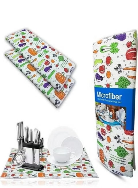 سجادات تجفيف الأطباق متعددة الألوان
