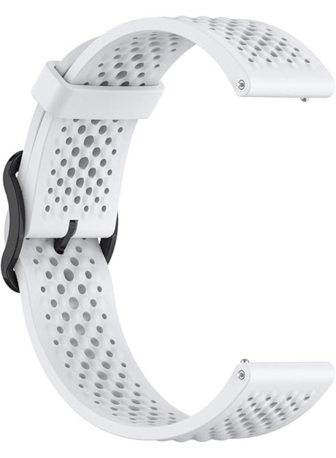 Silicone Bands Compatible with Huawei GT5/GT5Pro/GT4/GT3/GT2 46mm, 22mm Soft Replacement Strap for Huawei GT 5/4 46mmBand Women Men white - Image 2