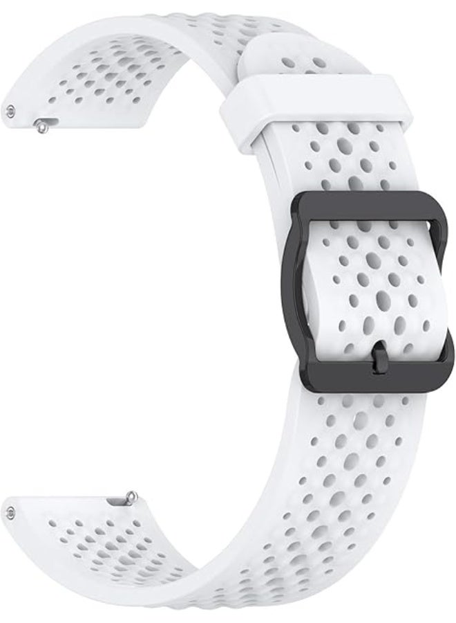 Silicone Bands Compatible with Huawei GT5/GT5Pro/GT4/GT3/GT2 46mm, 22mm Soft Replacement Strap for Huawei GT 5/4 46mmBand Women Men white - Image 1