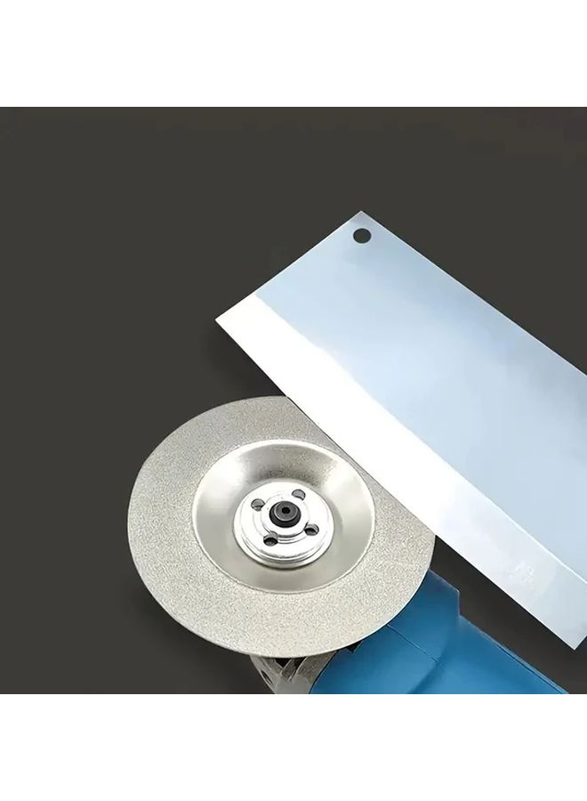 4 Inch Industrial Diamond Grinding Disc 1pc Silvery Ultra Hard Wear Resistant Angle Grinder Wheel - Image 3