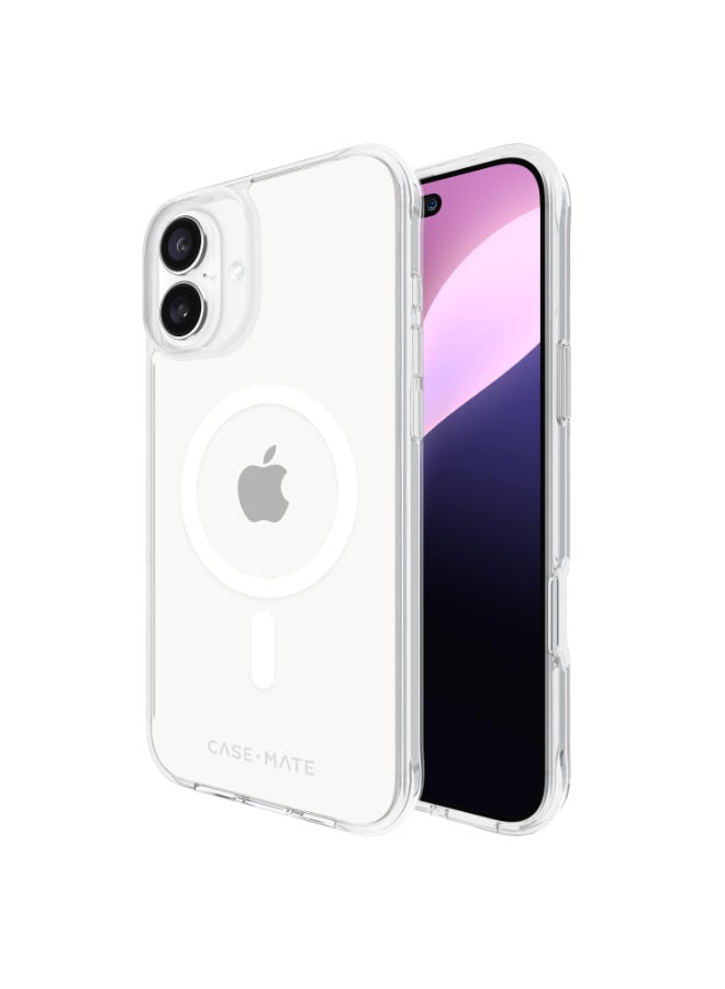 CASE-MATE Tough Case w/ Magsafe for Apple iPhone 16 Plus 6.7" 2024| 12-Ft Drop Protection w/ Anti-Scratch Anti Yellowing Coating, Raised Edges, Fashion Case, Wireless Charging - clear - Image 4