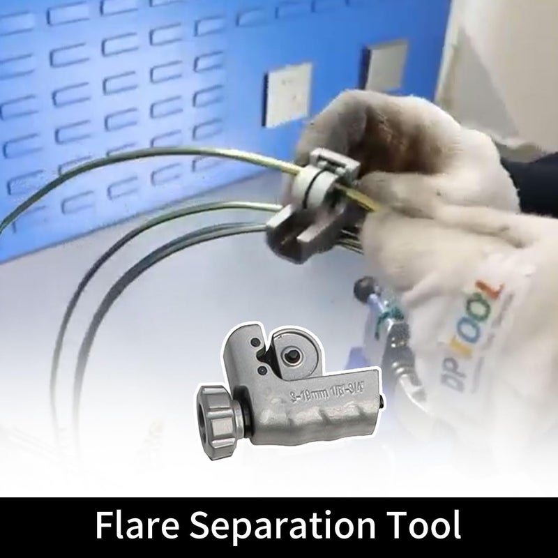 DPTOOL Brake Line Flaring Tool Kit, 45 Degree Single, Double and Bubble Flares, Brake Line and Tubing Flaring Tool for 3/16", 1/4", 5/16", 3/8" and 4.75mm Tubing, Brake Flare Tool for Steel Metal Tube - Image 4