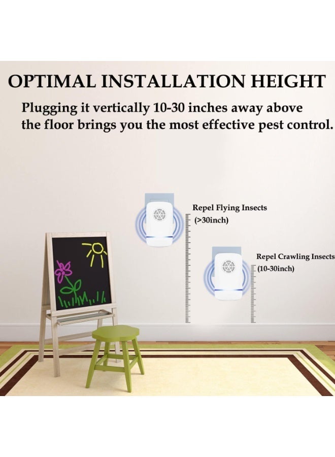 4 Pack Ultrasonic Pest Repeller,Indoor Pest Repellent Ultrasonic Plug In for Mosquito,Mouse,Cockroaches,Rats,Bug,Mosquito Repellent for House Hotel Office Garage Warehouse - Image 5