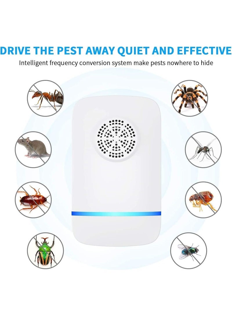 4 Pack Ultrasonic Pest Repeller,Indoor Pest Repellent Ultrasonic Plug In for Mosquito,Mouse,Cockroaches,Rats,Bug,Mosquito Repellent for House Hotel Office Garage Warehouse - Image 2