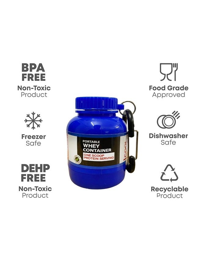 FIT FOCUS (NEW 2025) (Pack Of 3) Latest WheyBottle Combo Small Whey Portable Protein Bottle/Whey or Supplement Powder Carrying Funnel and Container with Key-Chain Bottle Protein - Image 4