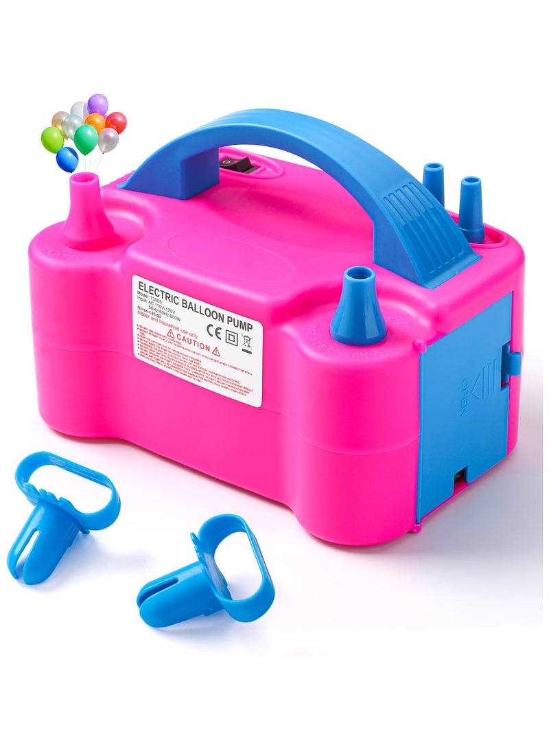 Sportify The Brand Electric Air Balloon Pump Portable Electric Balloon Inflator with Tying Tool Electric Blower Machine Dual Nozzle 110V-600W for Birthday, Wedding, Festival, Balloon Garland, Baby Shower, Party Supplies & Decorations - Image 1
