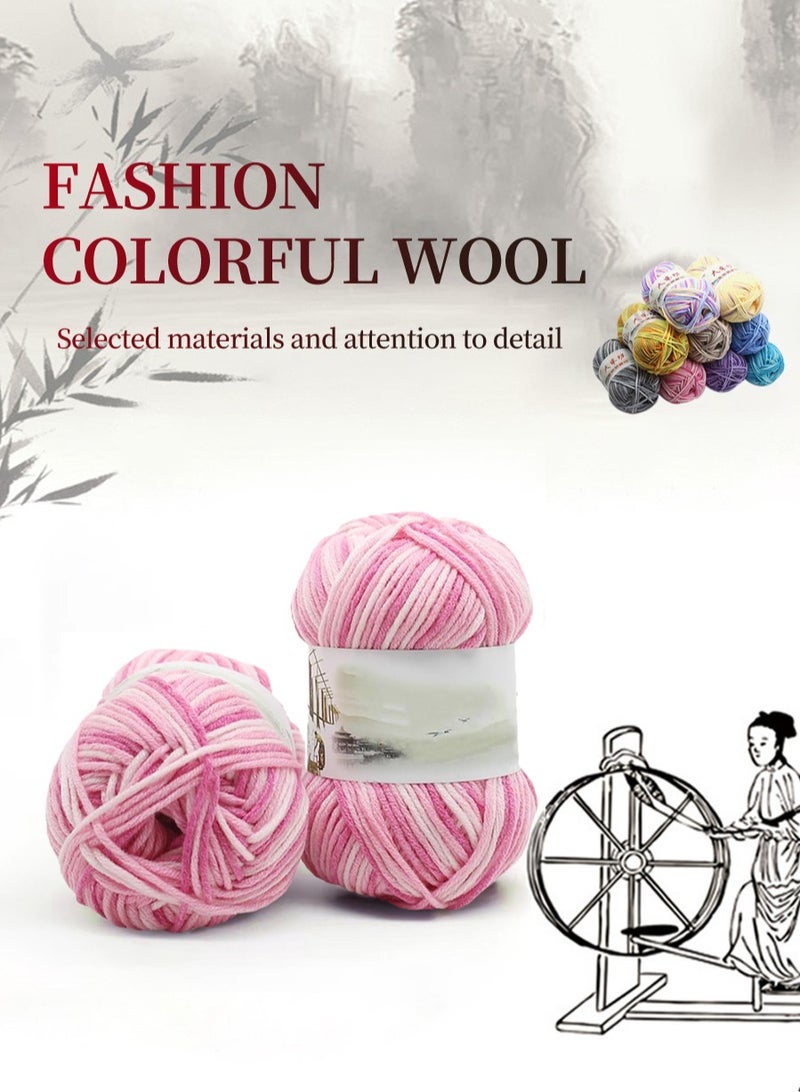 مايل ميلو خيط صوف للحياكة اليدوية وردي(2 قطعة) - Image 5