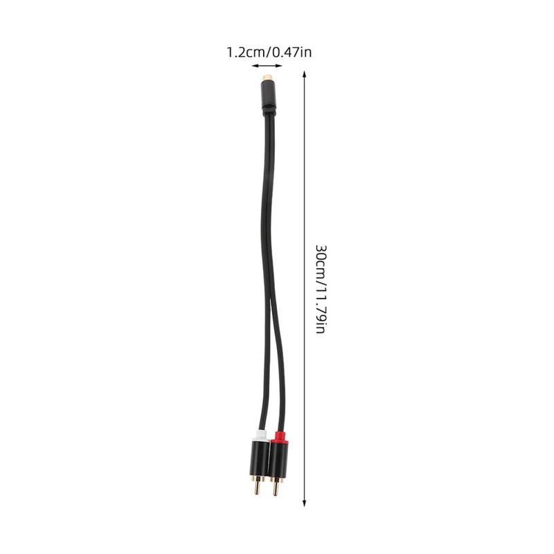 CHILDWEET 2pcs 0. Gold-Plated Car Stereo RCA Female to Dual Male Audio Splitter Cable for Installation and Signal Transmission - Image 1