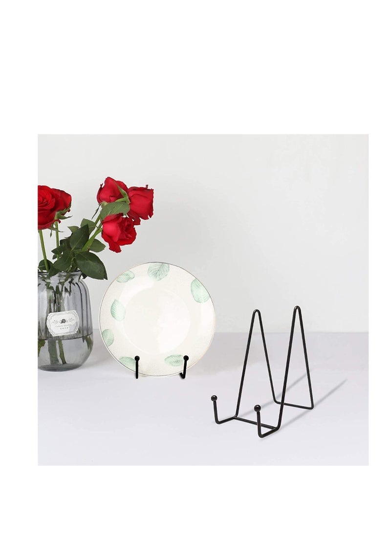 Plate Stands for Display - 3 Inch Plate Holder Display Stand + Metal Frame Holder Stand for Picture, Decorative Plate, Book, Photo Easel (2 Pack) - Image 3