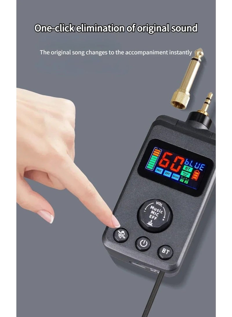 ZFSZ M50 Professional Dual Wireless Microphone System with 2 Rechargeable Handheld Mics, Reverb & Vocal Cut, Bluetooth, Color LCD Display - Image 5
