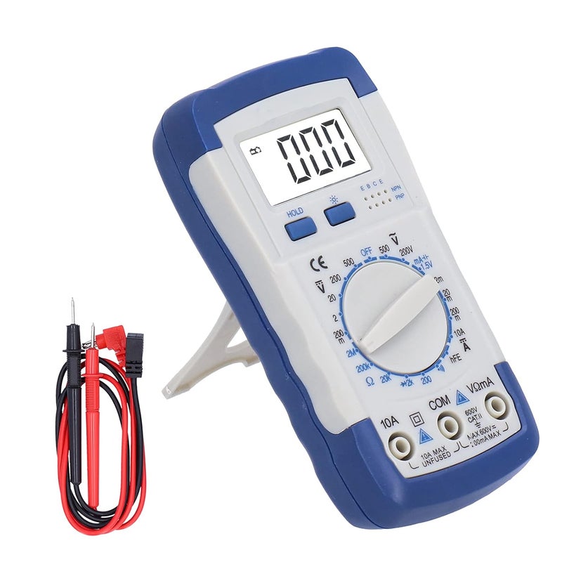 Compact Electrical Tester with Anti Burn Protection - 830L Digital Multimeter with Backlight Display and Audible Buzzer for Voltage Current and Resistance Measurement - Image 1