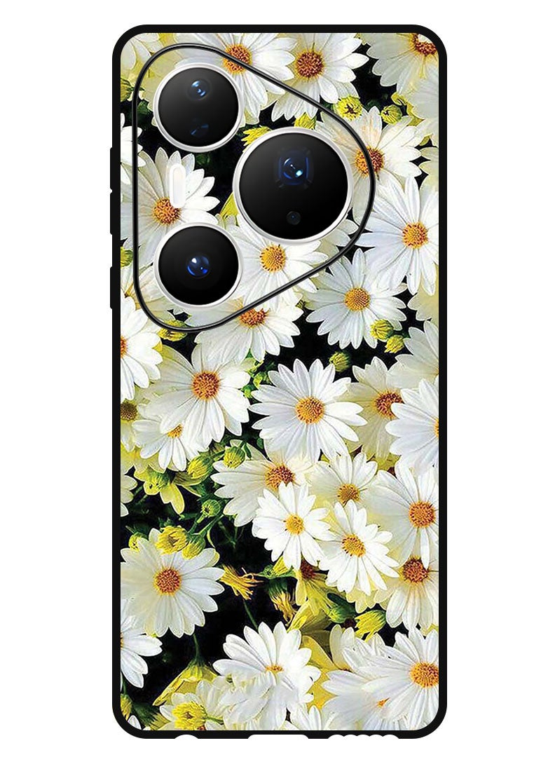 Theodor Case Compatible with Huawei Pura 80 Pro 6.8 Inch Protection Shockproof Bumper Cover White Flowers - Image 1