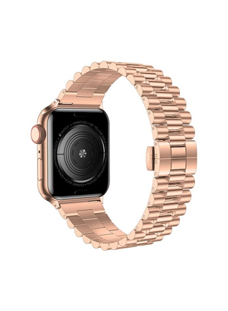 Replacement Band Compatible with Apple Watch 41mm,Stainless Steel Solid Strap Metal Bracelet for Apple Watch Series 7/ - Image 2