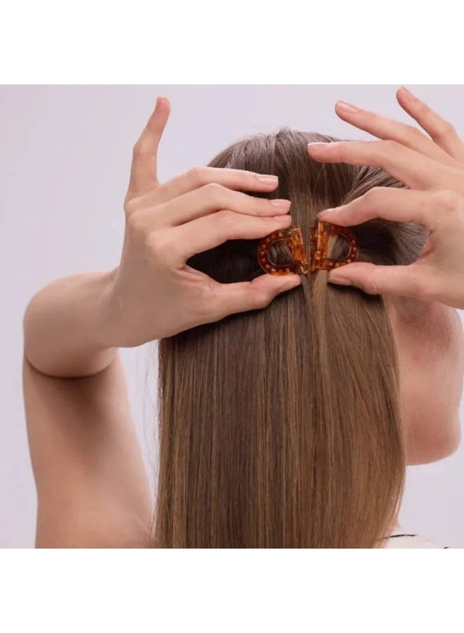 Women's hair clip with a modern design, detachable with a magnetic, elegant clip (2 pieces) - Image 4
