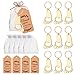 KaGrbves 50 Pieces Footprint Bottle Opener Baby Shower Favors for Guest Baby with Keychain and Organza Bags Tags gold - Image 4