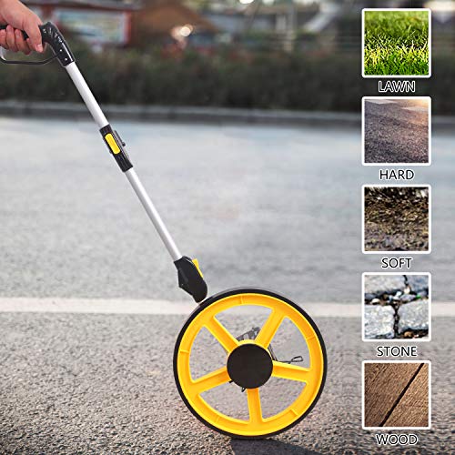 Zozen Measuring Wheel, Folding Portable Distance Measuring in Feet, Double Collapsible | One Key to Reset/Kickstand to Keep Stand/Starting Point Arrow and Cloth Carrying Bag, [0-9,999 Ft]. - Image 5