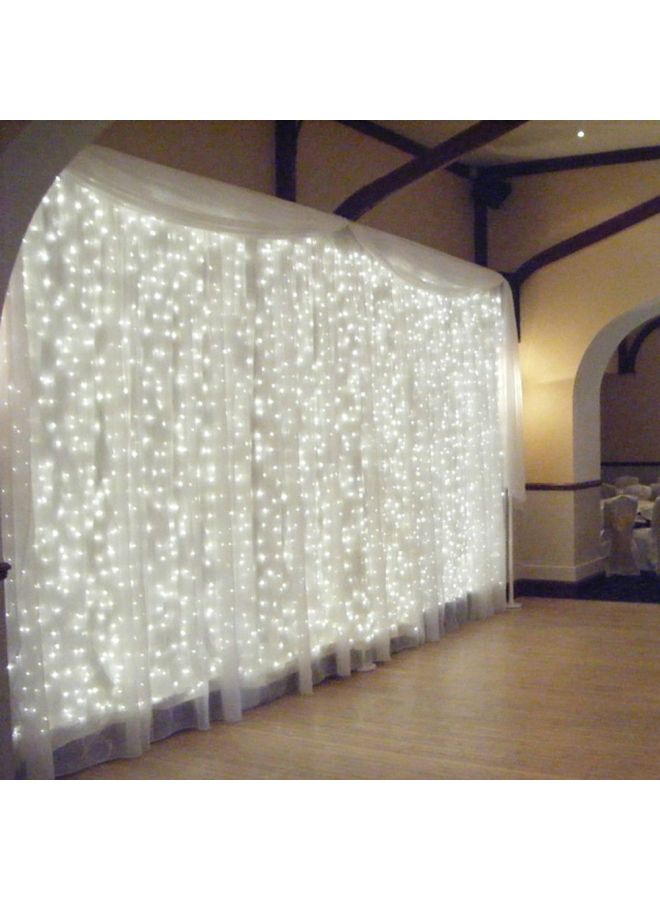 NIBEMINENT 3Mx 2M 200LED String Fairy Lights Net Mesh Curtain Chrismas Wedding Party White 3x2meter - Image 2
