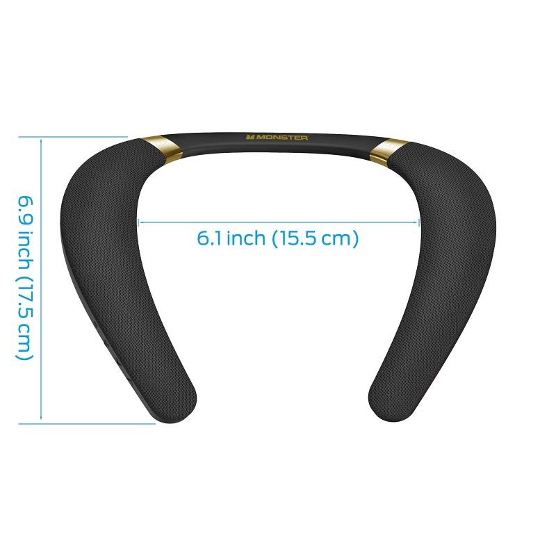 Monster Boomerang Neckband Bluetooth Speaker, Neck Wireless Wearable Speaker with 12H Playtime, True 3D Stereo Sound, Portable Soundwear, IPX7 Waterproof, for Home Sport Outdoor - Image 3