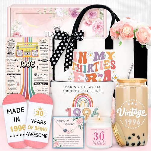 Saineron 30th Birthday Gifts for Women Birthday Gifts for 30 Year Old Women Cool 1966 Gift ideas for Woman Unique 30th Presents for Her Happy 30th Bday Decoration for Daughter Ladies Friend Wife Coworker - Image 1