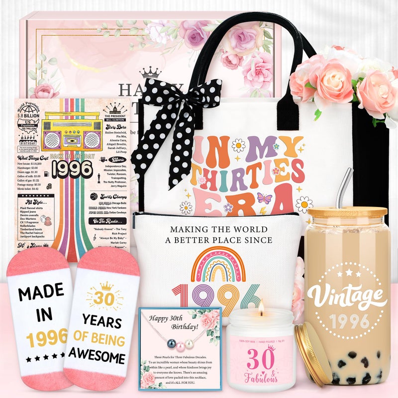 Saineron 30th Birthday Gifts for Women Birthday Gifts for 30 Year Old Women Cool 1966 Gift ideas for Woman Unique 30th Presents for Her Happy 30th Bday Decoration for Daughter Ladies Friend Wife Coworker - Image 2