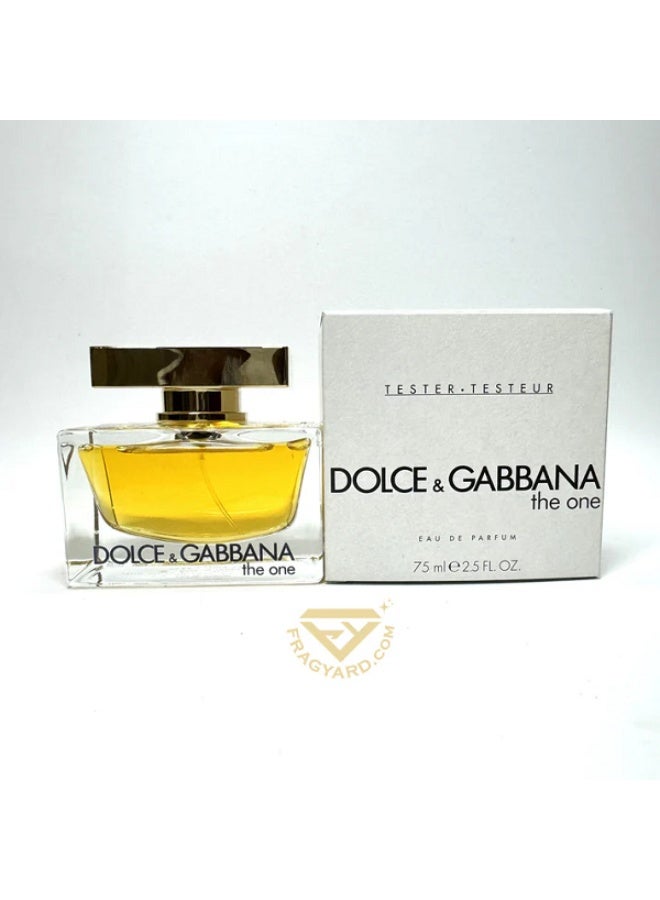 D&G The One By D&G Dolce Gabbana Edp  Spray 75Ml With White Box Tester Duty Free Quality - Image 1