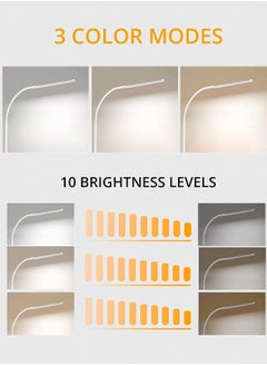 LOOPITYS LED Desk Lamp, Swing Arm Architect Task Lamp with Long Flexible Gooseneck, 3 Color Modes, and USB Adapter, Dimmable Desk Light for Home/Office/Drafting/Reading/Piano  - Image 3