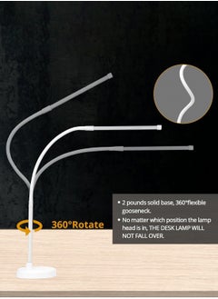 LOOPITYS LED Desk Lamp, Swing Arm Architect Task Lamp with Long Flexible Gooseneck, 3 Color Modes, and USB Adapter, Dimmable Desk Light for Home/Office/Drafting/Reading/Piano  - Image 2