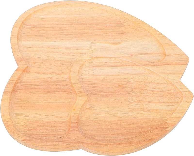 Heart Charcuterie Board, 8.66x9.06 Inches Wood Serving Tray with Raised Edges, for Cheese Meat and Snacks, Ideal for Valentine's Day Women (Natural Wood Finish) - Image 5