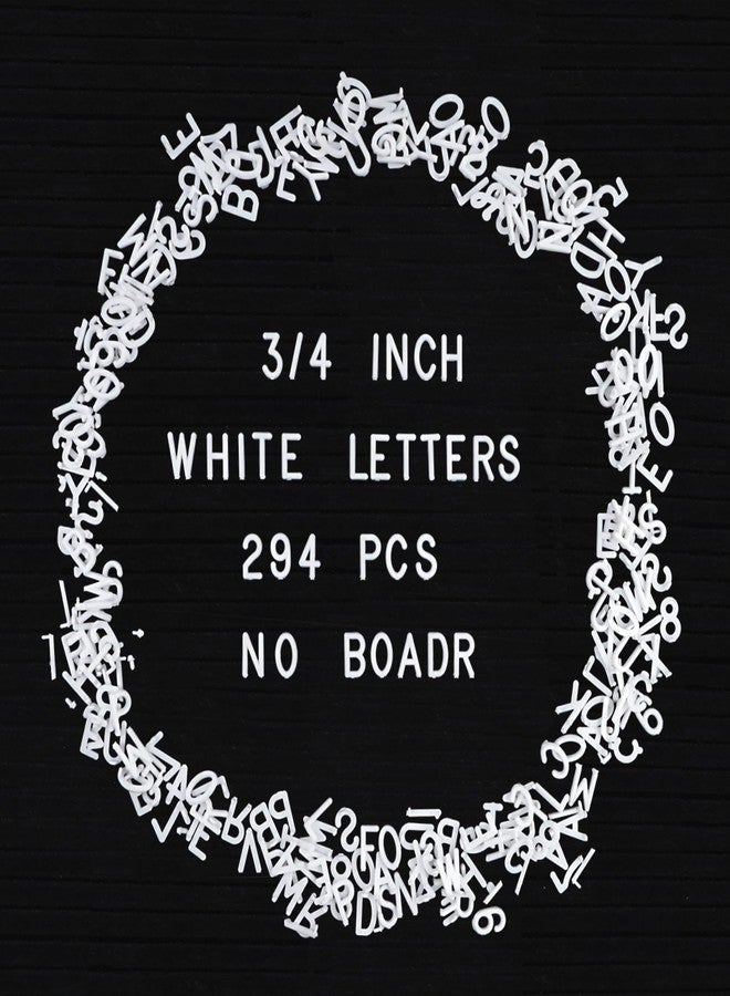 C CRYSTAL LEMON 294Pcs White Plastic Letters for Letter Board - 3/4 Inch Felt Board Letters - Changeable Letter Board Plastic Accessories - Message Board Letters and Numbers Only - Image 1