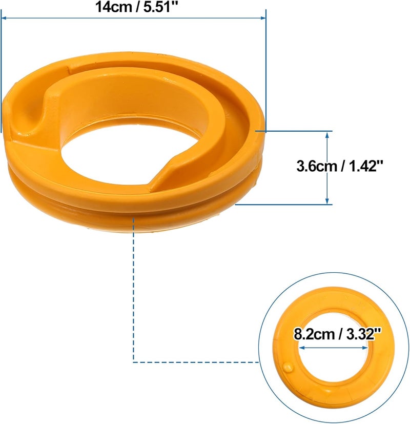 X AUTOHAUX 2 Pcs Yellow Rear Lower Suspension Coil Spring Insulator No.13322648 for Buick Regal 2014-2017 - Image 3