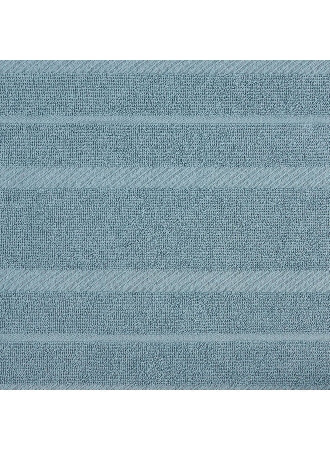 KitchenAid Albany Kitchen Towel 4-Pack Set, Fog Blue/White, 16"x26" - Image 3