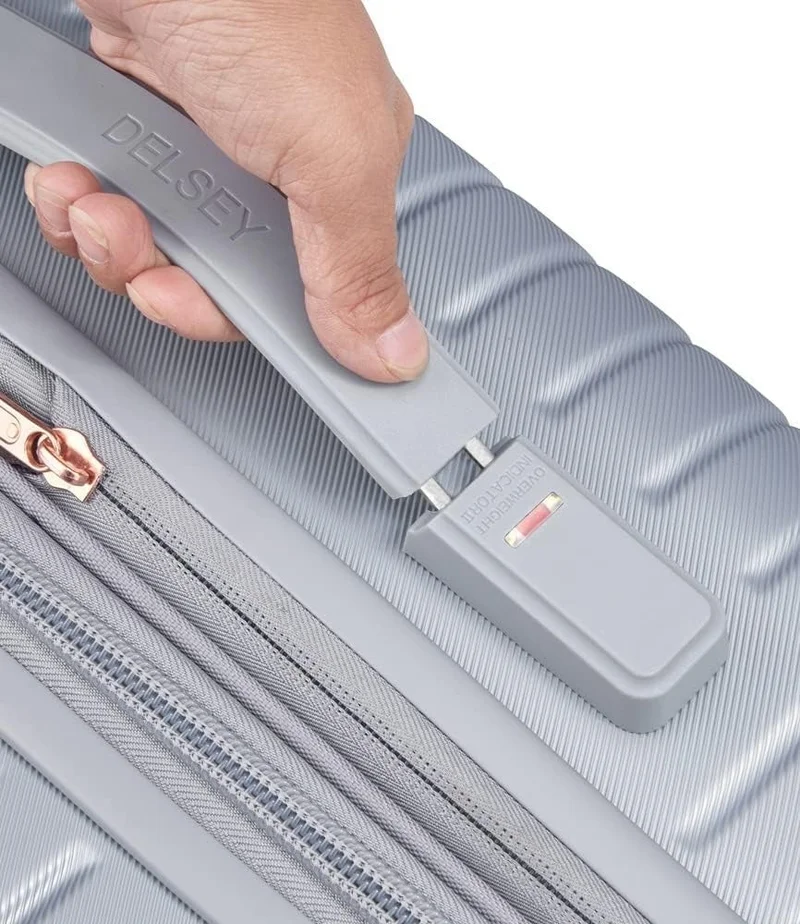 DELSEY Paris  Helium Shadow 5.0 - 70 Cm Hardcase 4-Double Wheeled Check-In Luggage Trolley - Platinum  | Best Price UAE