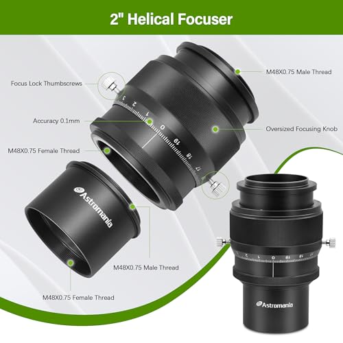 Astromania 2" Helical Micro Focuser with M48-thread and 0.1mm Scale for Telescope - sharper Planets in Any Telescope - Image 2