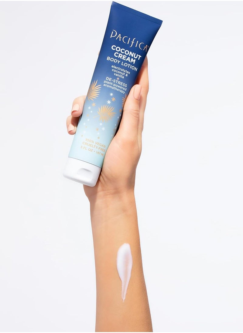 Pacifica Pacifica Body Lotion – Coconut Cream Moisturizing Body Cream with Aloe, Vitamin E & Chamomile Coconut & Vanilla Scent - Skin Care Clean Vegan & Cruelty-Free Dermatologist Tested 5 fl oz  - Image 2
