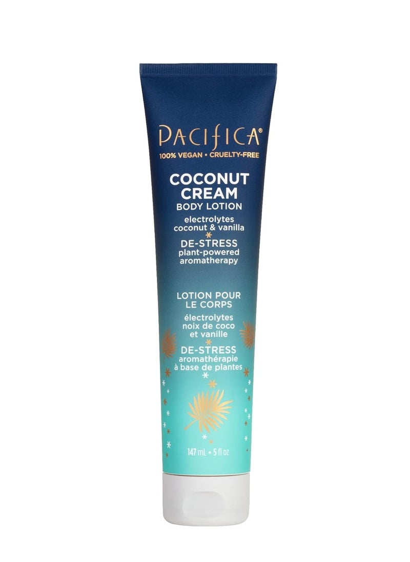 Pacifica Pacifica Body Lotion – Coconut Cream Moisturizing Body Cream with Aloe, Vitamin E & Chamomile Coconut & Vanilla Scent - Skin Care Clean Vegan & Cruelty-Free Dermatologist Tested 5 fl oz  - Image 1