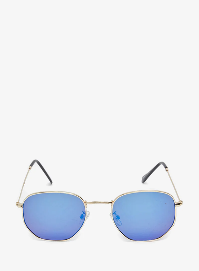 Redtag Men Black Aviator Sunglasses