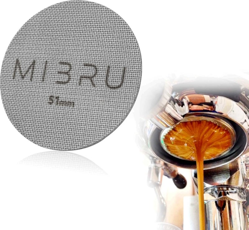شاشة قرص فلتر قهوة MIBRU، شاشة دش سفلية لفلتر قهوة الإسبريسو، شاشة تلامس فلتر قرص قابلة لإعادة الاستخدام، ملحقات قهوة (51 مم)