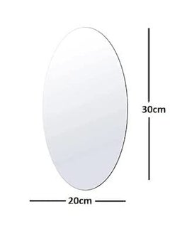 Nirvic Nirvic Oval Shape Wall Sticker Mirror NonGlass Unbreakable Plastic Sheet for BathroomBedroomDrawing RoomOffice and Home Decoration 30 20 i  - Image 2