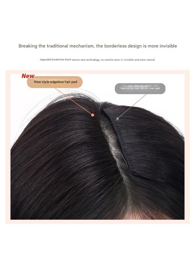 Estelle New Hand-made Hair Topper Extension, Invisible Seamless Edge, Breathable & Lightweight,3D Loop-Knitting, Real Human Hair Pad for High Crown & Volume - Image 3