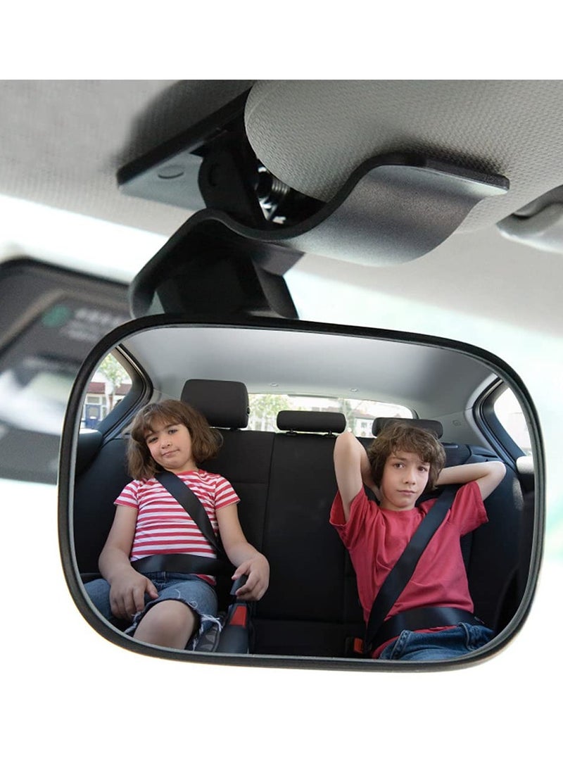 SOLARAE HD Interior Blind Spot Mirror for Car Rearview, 360-Degree Rotating Adjustable Angle, Easily Fixed on Sun Visor, Perfect for Observing Back Seat Baby and Eliminating Road Visual Blind Spots. - Image 2