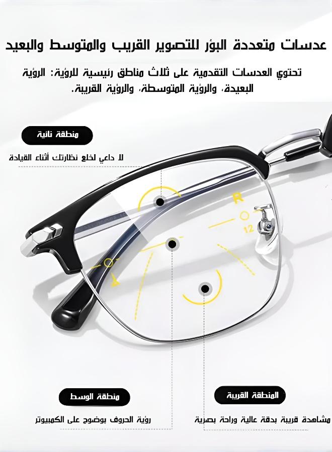 نظارات قراءة مضادة للضوء الأزرق مع تكبير تلقائي/ذكي - Image 2