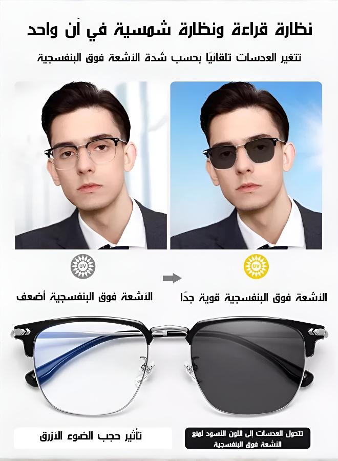 نظارات قراءة مضادة للضوء الأزرق مع تكبير تلقائي/ذكي - Image 1