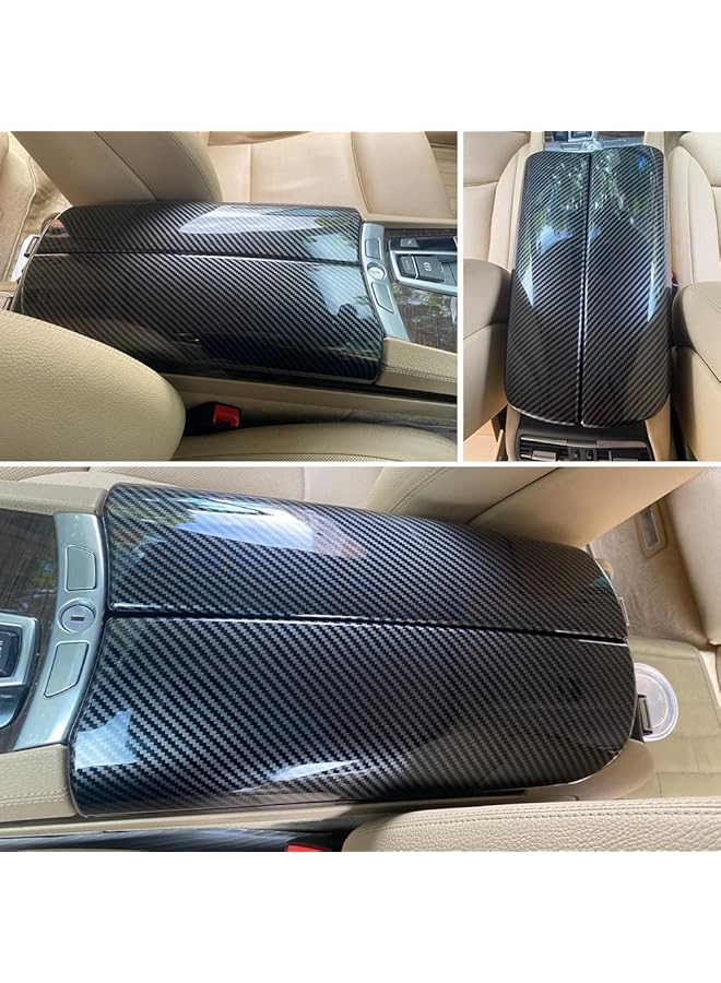Generic Na For Bmw 7 Series F01 F02 2009-2015 Abs Carbon Fiber Color Car Interior Center Armrest Box Cover Console Box Storage Box Trim Covers (740I 740Li 750I 750Li 760Li)  - Image 4