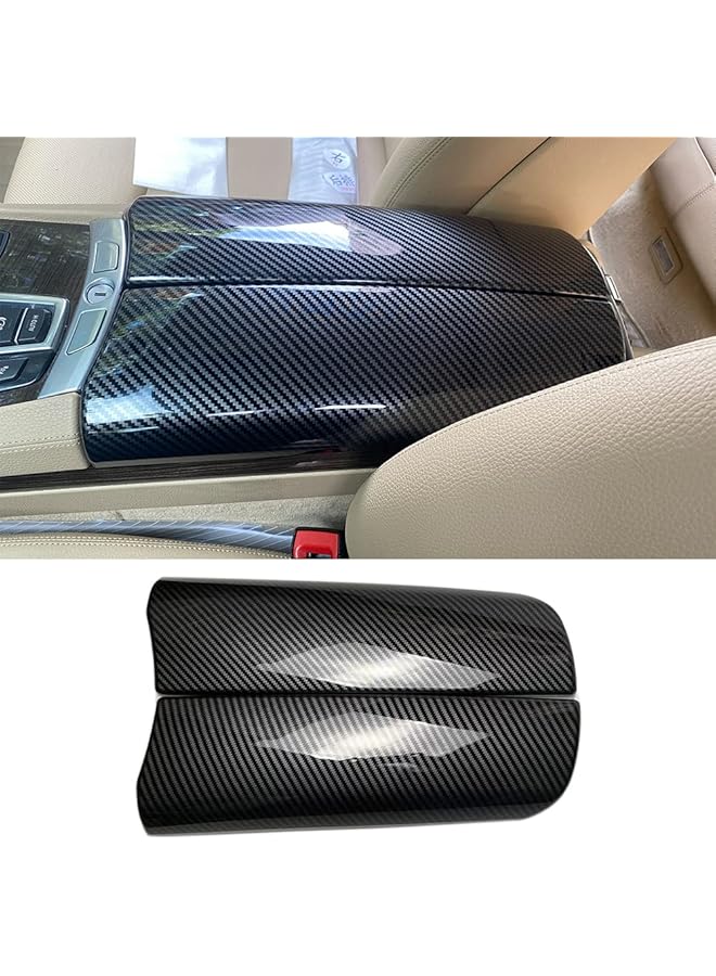Generic Na For Bmw 7 Series F01 F02 2009-2015 Abs Carbon Fiber Color Car Interior Center Armrest Box Cover Console Box Storage Box Trim Covers (740I 740Li 750I 750Li 760Li)  - Image 1