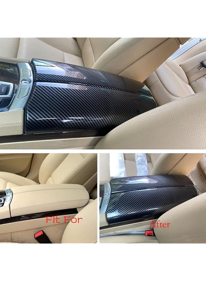 Generic Na For Bmw 7 Series F01 F02 2009-2015 Abs Carbon Fiber Color Car Interior Center Armrest Box Cover Console Box Storage Box Trim Covers (740I 740Li 750I 750Li 760Li)  - Image 3