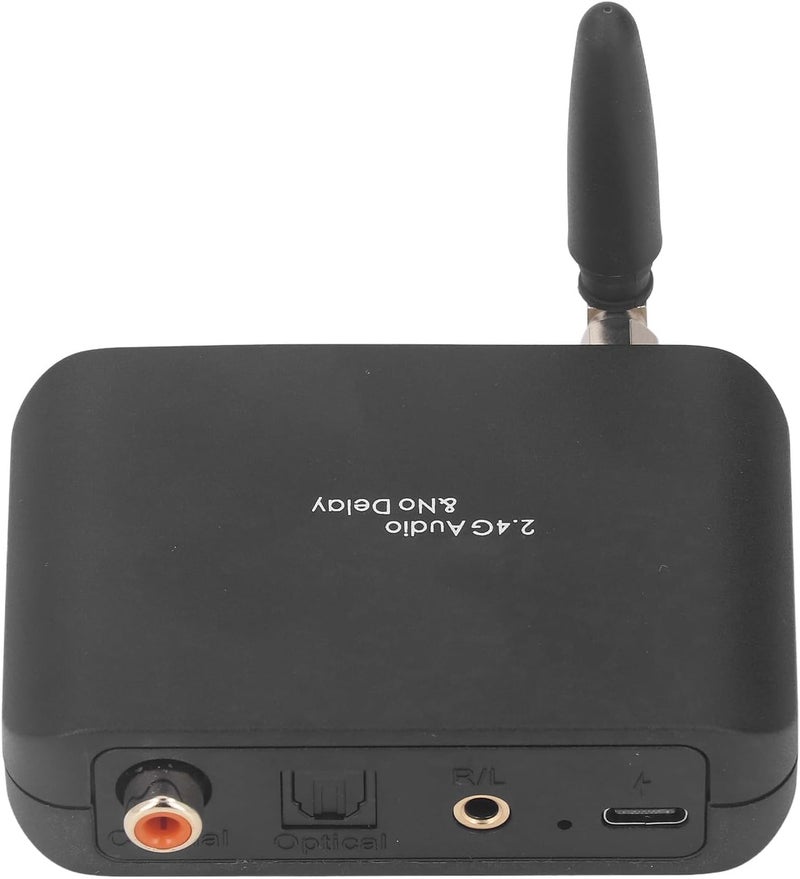 Asixxsix Wireless Audio Transmitter Receiver, 50 Meters Low Delay 2.4G Audio Transmitter and Receiver, Wireless Transmission System with Builtin Battery 7 Hours and Stereo Input - Image 2