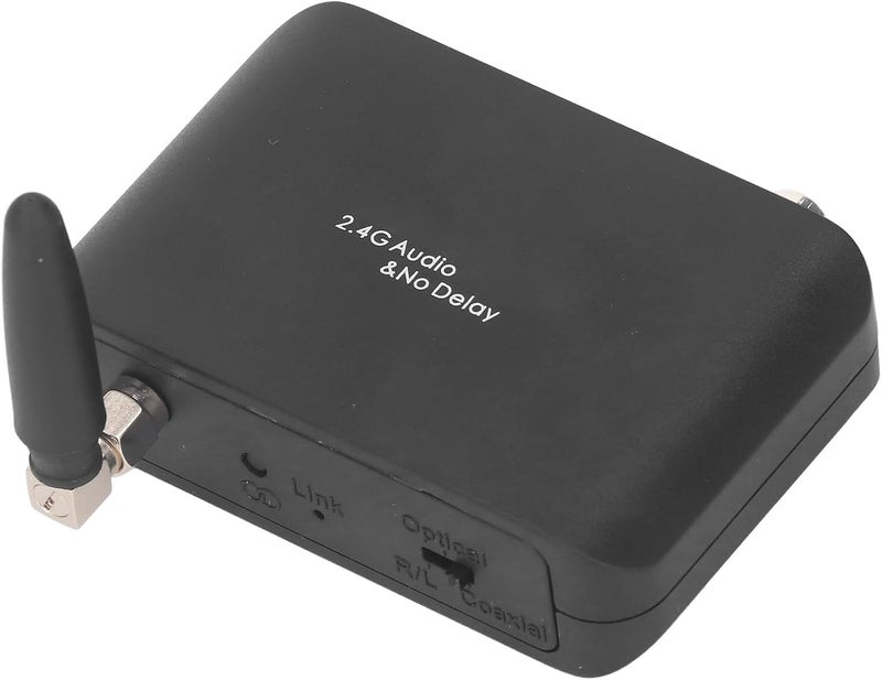 Asixxsix Wireless Audio Transmitter Receiver, 50 Meters Low Delay 2.4G Audio Transmitter and Receiver, Wireless Transmission System with Builtin Battery 7 Hours and Stereo Input - Image 3