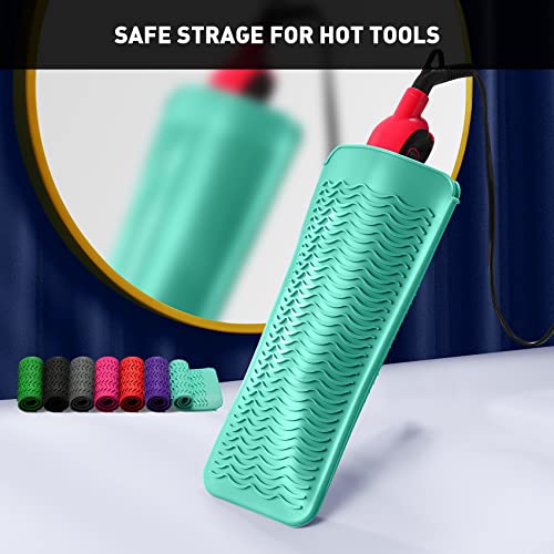 ZAXOP Resistant Silicone Mat Pouch for Flat Iron, Curling Iron,Hot Hair Tools (Mintgreen) - Image 5