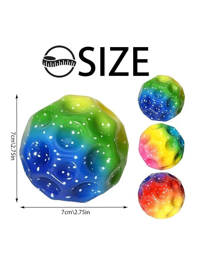 NAVESO Astro Jump Ball, Moon Ball, Spaceballs, Bounce Ball, Jumping Balls, Jumpball, Jumps Rubber Ball, Waboba Ball, Lava Ball, 7 cm Mini Bouncing Ball Toy for Kids Party Gift (4 Pieces)  - Image 3